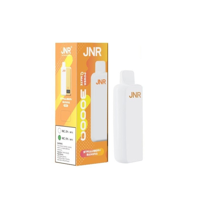 Strawberry Banana JNR Power Mate 30K Pod disposable vape packaging